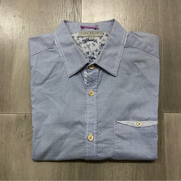 TED BAKER - Blue Collar Shirt - Picture 1 of 7